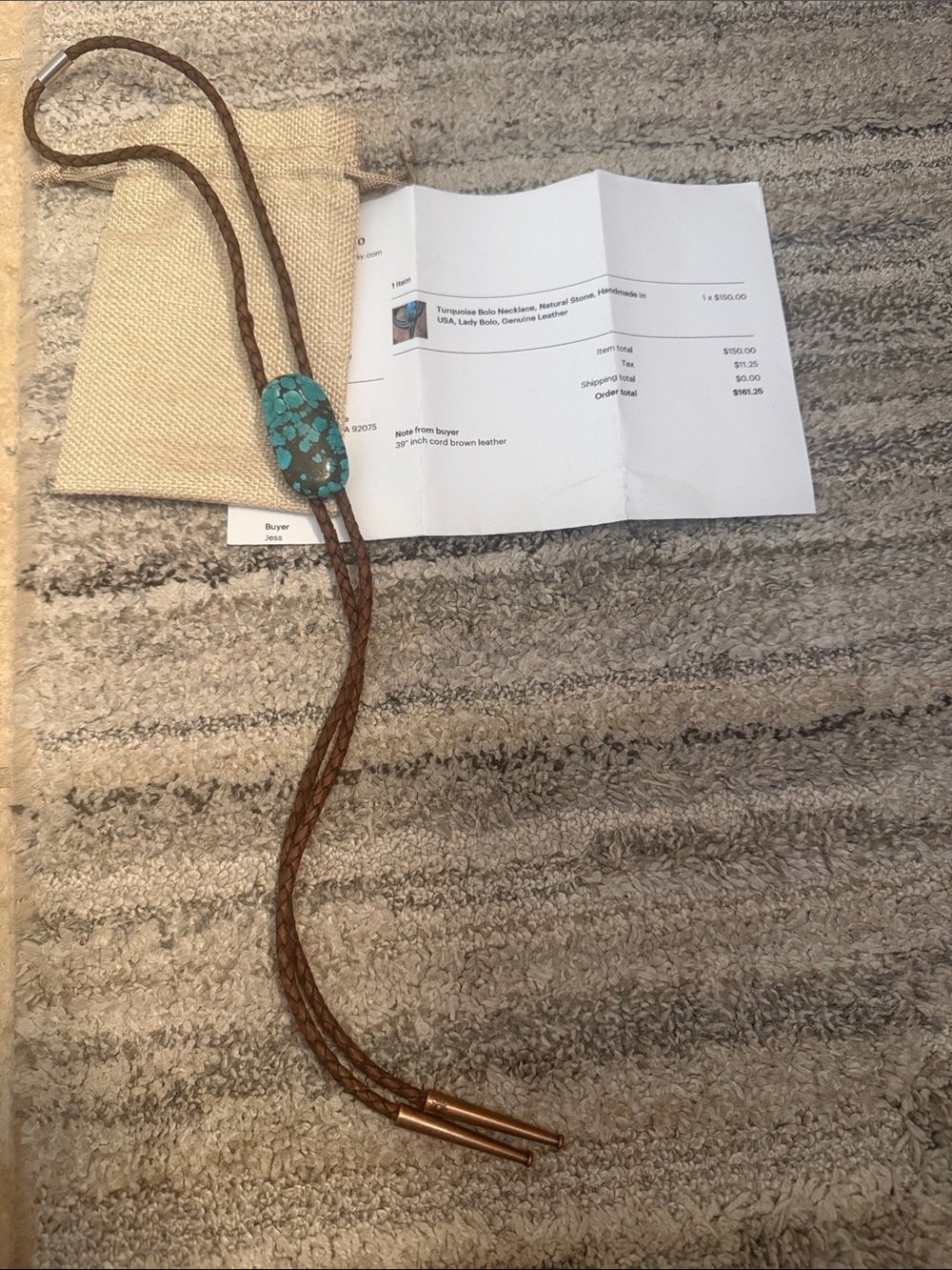 Turquoise bolo